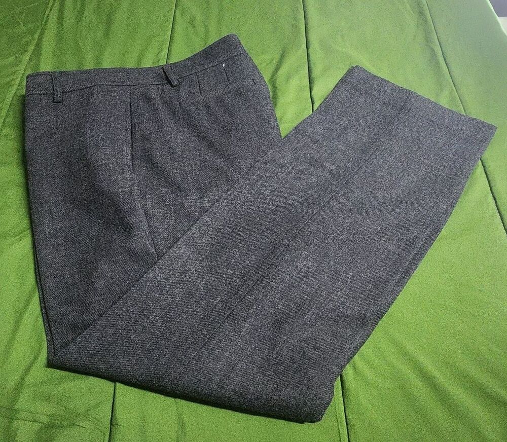 Charter Club Pant Shop Classic Fit Flat Front Women's Trousers Dark Gray Size 12